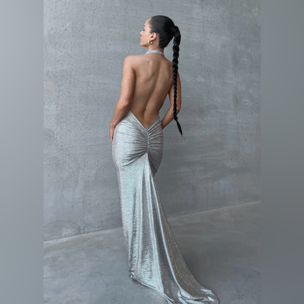 Melani The Label Cowl Neck Gown NWT, XS
